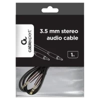 Cablu Cablexpert CCAP-444-1M, 3.5 mm to 3.5 mm, 1 m, Negru 3