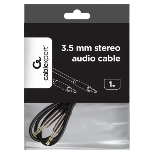 Cablu Cablexpert CCAP-444-1M, 3.5 mm to 3.5 mm, 1 m, Negru