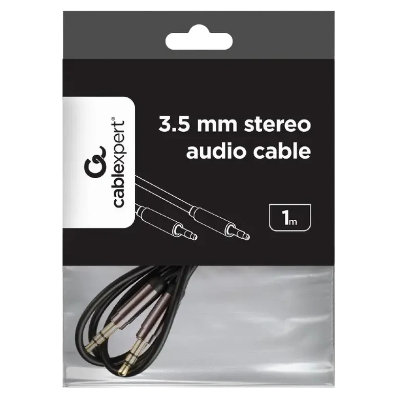 Cablu Cablexpert CCAP-444-1M, 3.5 mm to 3.5 mm, 1 m, Negru 3