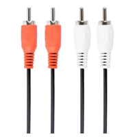 Cablu Cablexpert CCA-2R2R-6, RCA to RCA, 1.8 m, Negru