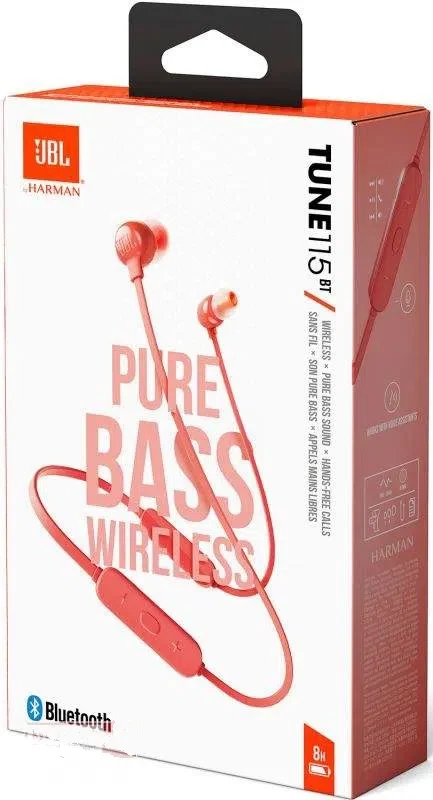 Наушники JBL TUNE 115BT, Coral