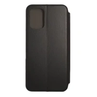 Flip case Smooth/plain leather for Xiaomi Redmi Note 10/10S Black