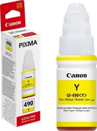 Ink Bottle Canon GI-490 Y, yellow, 70ml for PIXMA G1400/G2400/G3400