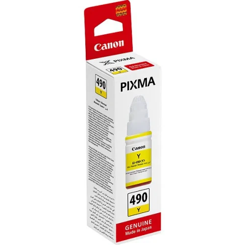 Ink Bottle Canon GI-490 Y, yellow, 70ml for PIXMA G1400/G2400/G3400