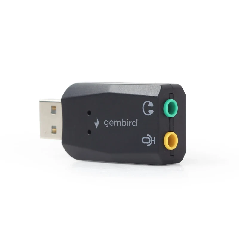 Gembird SC-USB2.0-01 "Virtus Plus"  USB Sound Card,  connectors: USB A-type male, 3.5mm stereo headphone jack, 3.5mm microphone input jack, 3.5 mm line-in jack,  CMedia CM108B 2