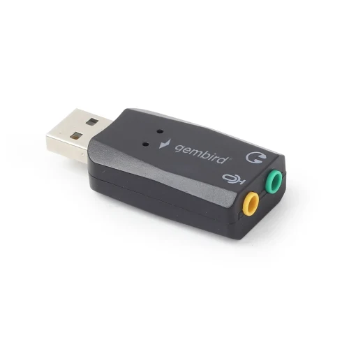 Gembird SC-USB2.0-01 "Virtus Plus"  USB Sound Card,  connectors: USB A-type male, 3.5mm stereo headphone jack, 3.5mm microphone input jack, 3.5 mm line-in jack,  CMedia CM108B