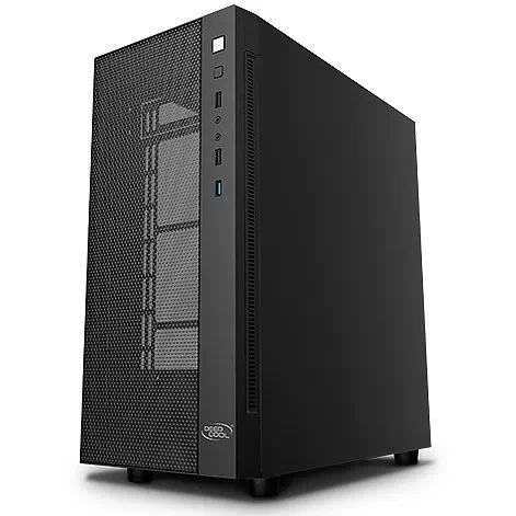 DEEPCOOL "MATREXX 55 MESH" ATX Case, with Side-Window (full sized 4mm thickness), Tempered Glass Side, without PSU, Tool-less, 1xUSB3.0, 2xUSB2.0 /Audio, Black