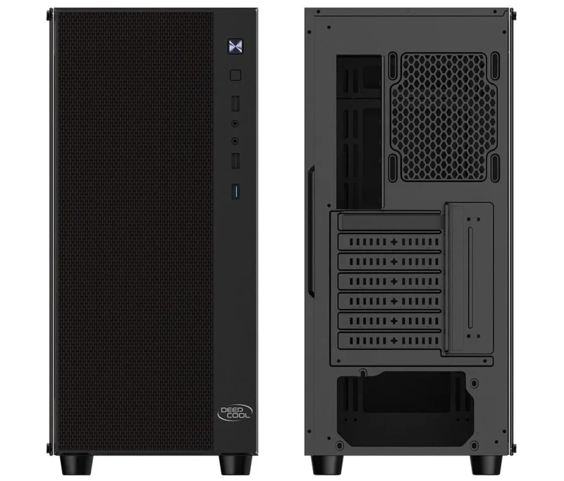 DEEPCOOL "MATREXX 55 MESH" ATX Case, with Side-Window (full sized 4mm thickness), Tempered Glass Side, without PSU, Tool-less, 1xUSB3.0, 2xUSB2.0 /Audio, Black 3