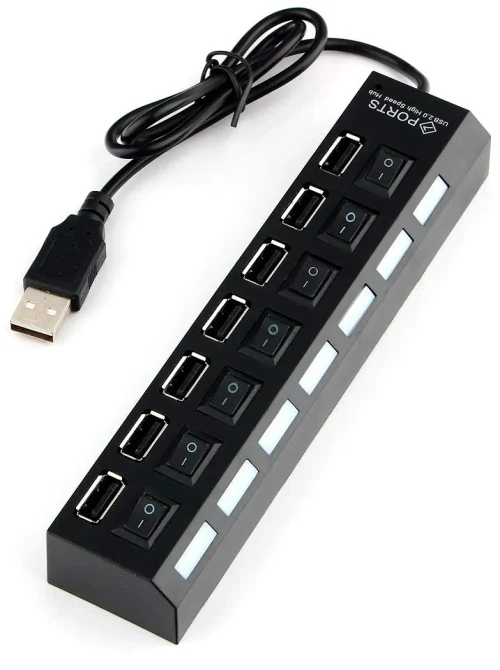 Разветвитель Cablexpert UHB-U2P7-03 Black