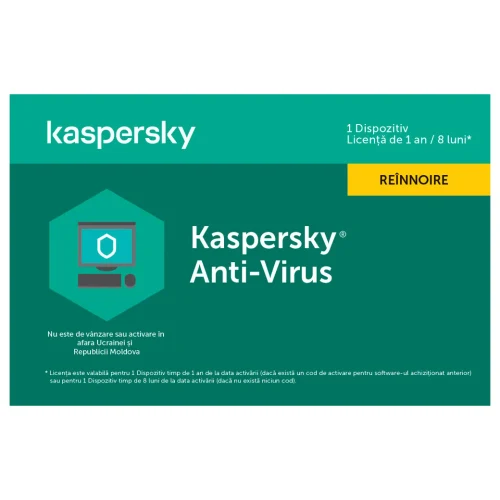 Kaspersky Anti-Virus Card 1 Dt 1 Year Renewal