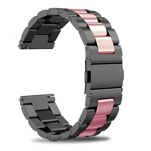 Ремешок металлический 20mm Black/Pink