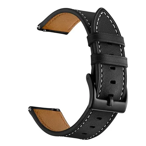 Ремешок кожаный 20mm Black