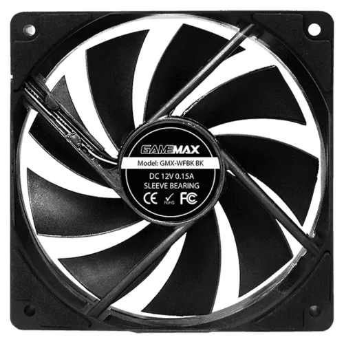 Ventilator PC Gamemax GMX-WFBK BK, 120 mm, Negru