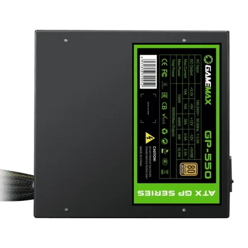 Sursă Alimentare PC Gamemax GP-550, 550 W, Negru