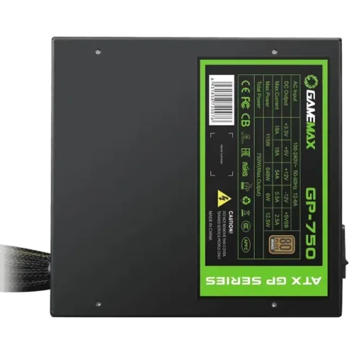Блок питания для компьютеров Gamemax GP-750, 750 Вт, Черный