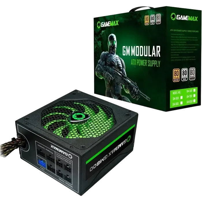 Sursă Alimentare PC Gamemax GM-800, 800 W, Negru 6