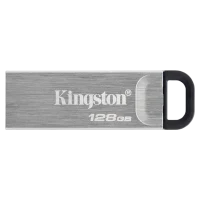 Флеш-накопитель Kingston DataTraveler Kyson Silver, 128Гб, Серебристый
