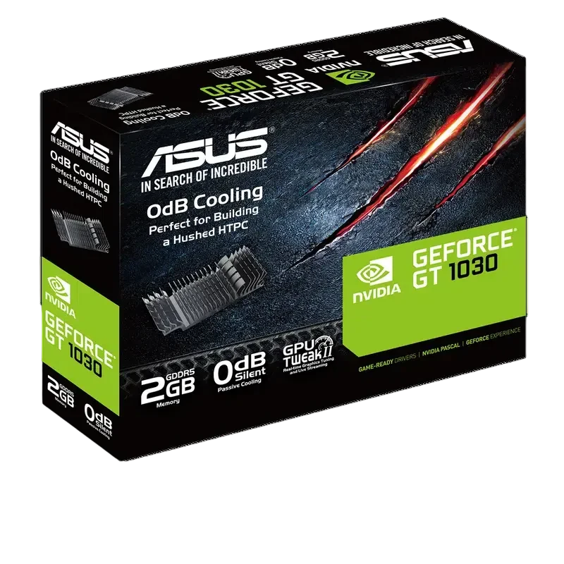 Placă video ASUS GeForce GT 1030 Silent Low Profile, Black 2