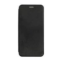 Flip case Smooth/plain leather for Xiaomi Redmi Note 10 Pro Black