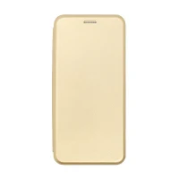 Flip case Smooth/plain leather for Xiaomi Redmi Note 10 Pro Gold