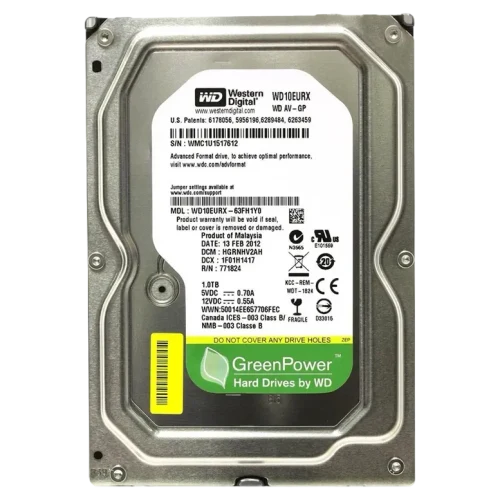 Жесткий диск Western Digital AV-GP WD10EURX, 1ТБ, 3.5"