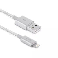 Cablu încărcare și sincronizare Moshi iPhone Lighting USB Cable, Lightning/USB Type-A, 1,2m, Argintiu
