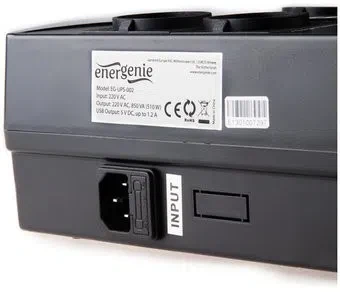 Gembird EnerGenie EG-UPS-002, 850VA / 510W, UPS with AVR, 4x Schuko outlets, LED status indication, USB port