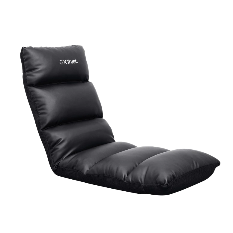 Trust FOLDABLE gaming floor chair GXT 718 RAYZEE - Black, PU leather, Adjustable back rest angle 0-90, height user 100-195 cm, up to 125kg