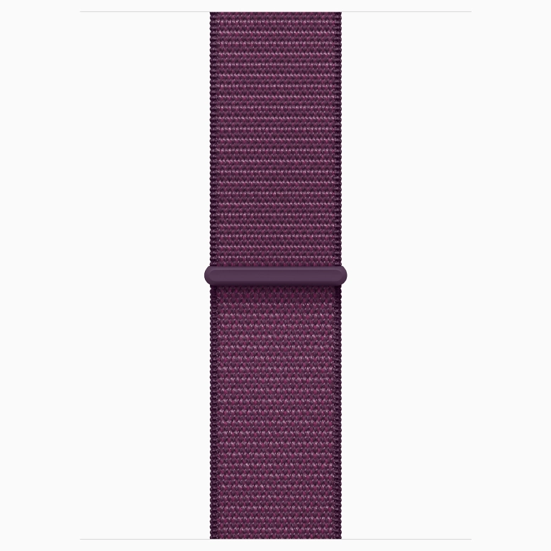 Apple Watch 10 Aluminum GPS Jet Black Textile Sport Loop Plum 46 mm