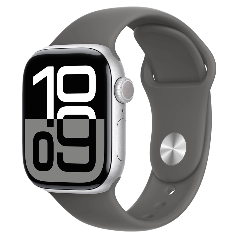 Apple Watch 10 Aluminum GPS Silver Sport Band Stone Gray 42 mm