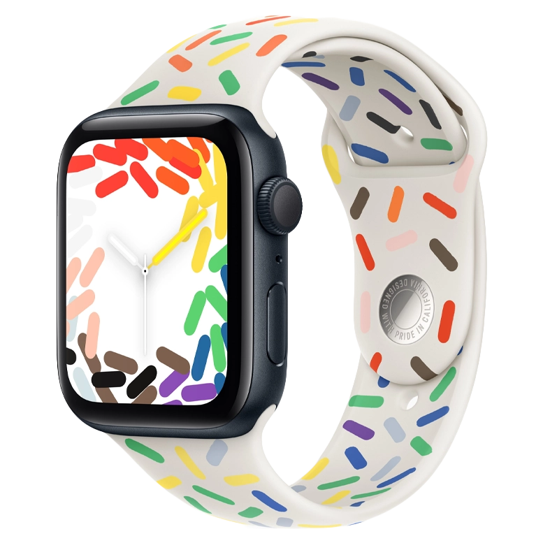 Apple Watch SE 2024 Midnight GPS Sport Band Pride Edition 44 mm