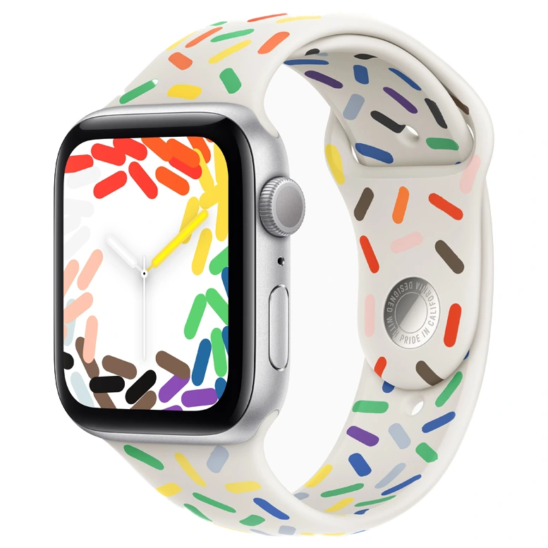 Apple Watch SE 3 Silver GPS Sport Band Pride Edition 44 mm