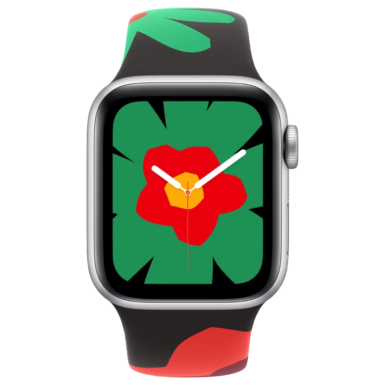 Apple Watch SE 3 Silver GPS Sport Band Unity Bloom 40 mm