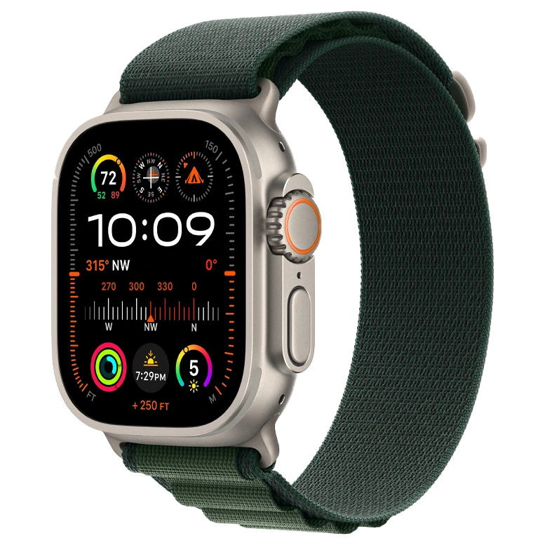 Apple Watch Ultra 2 Natural Alpine Loop Dark Green