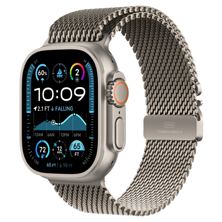 Apple Watch Ultra 2 Natural Titanium Milanese Loop Natural