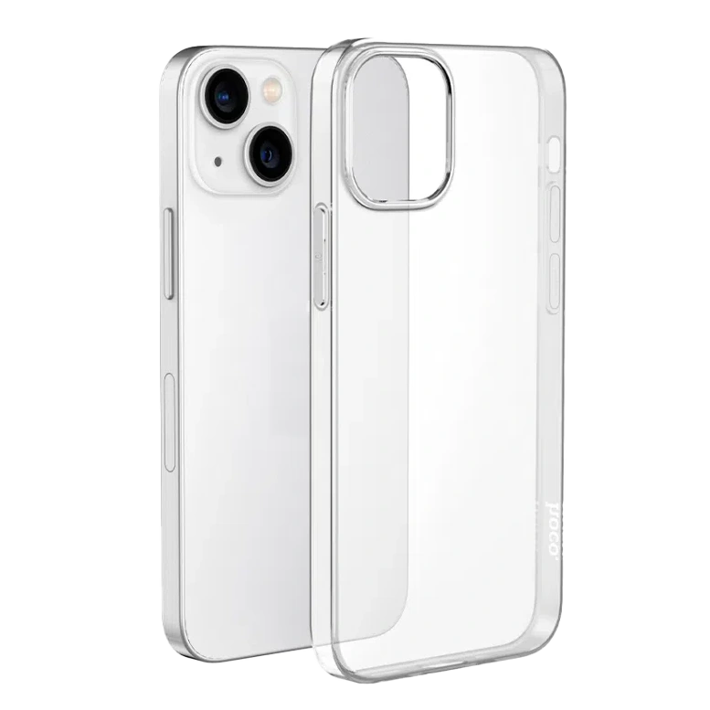 HOCO Light series TPU case for iP 15 Pro Transparent-Black