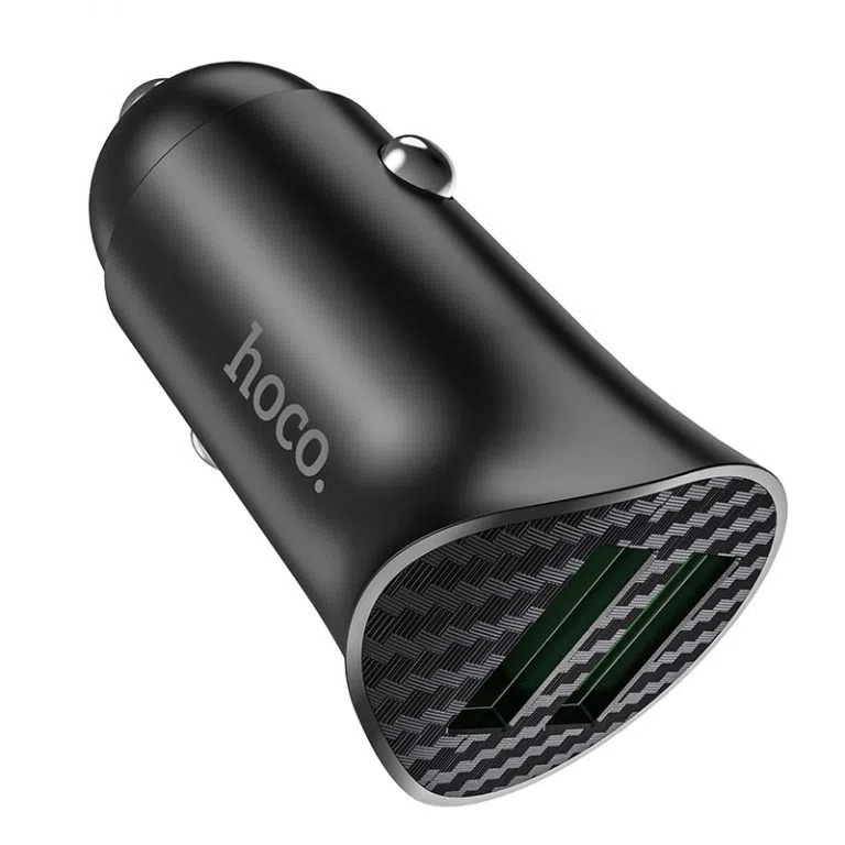 HOCO Z39 Farsighted dual port QC3.0 car charger Black