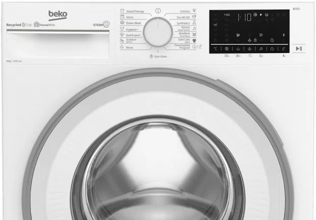 Стиральная машина стандартная Beko B3WFU58415, 8 кг, 1400 об/мин, A, Белый