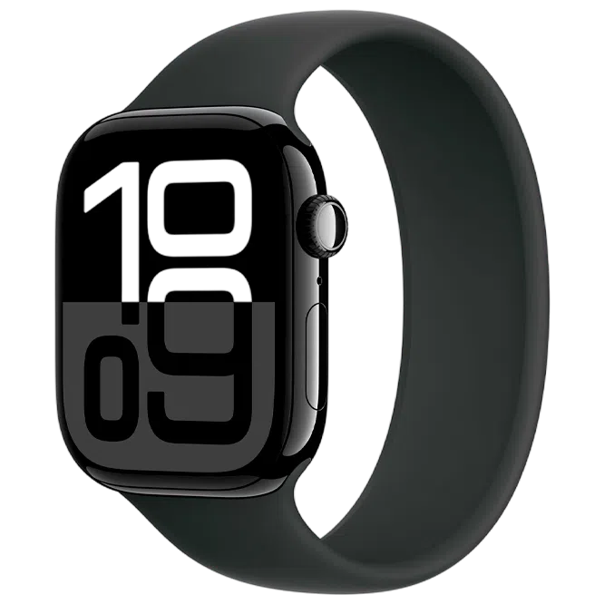 Apple Watch 10 Aluminum GPS Jet Black Sport Band Black 46 mm