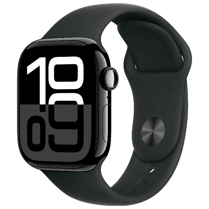 Apple Watch 10 Aluminum GPS Jet Black Sport Band Black 42 mm