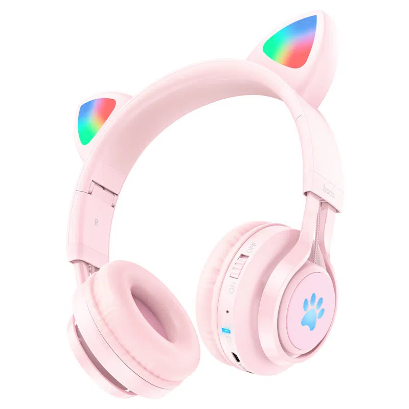 Наушники Wireless Hoco W39 Cat Ear [Pink]