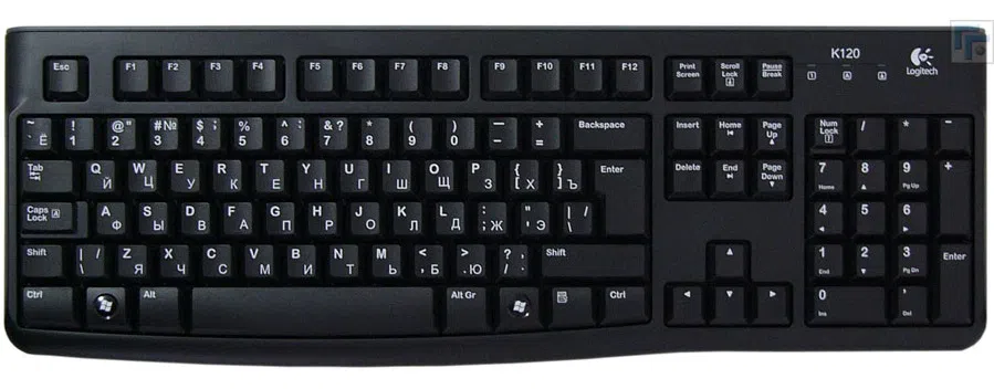 Keyboard Logitech K120 OEM, Thin profile, Quiet typing, Spill-resistant, Black, USB