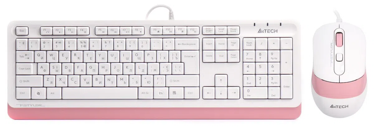 Комплект A4Tech F1010 White/Pink