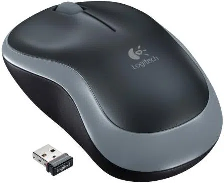 Wireless Mouse Logitech M185, Optical, 1000 dpi, 3 buttons, Ambidextrous, 1xAA, Gray