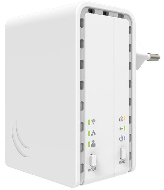 Powerline Adapter/Access Point Wi-Fi N Mikrotik PWR-Line AP, PL7411-2nD, 1x100Mbps Port