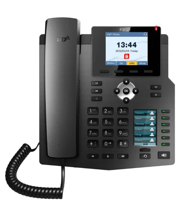 Fanvil X4 Black, VoIP phone, Colour Display, SIP support