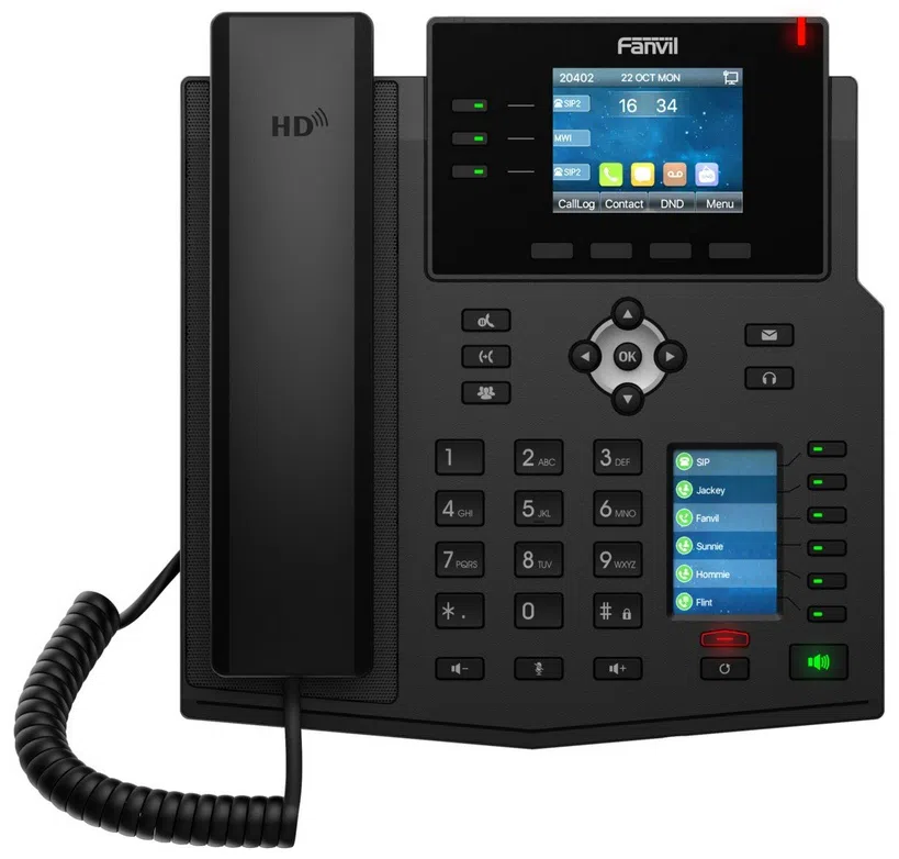 Fanvil X4U Black, VoIP phone, Colour Display, SIP support