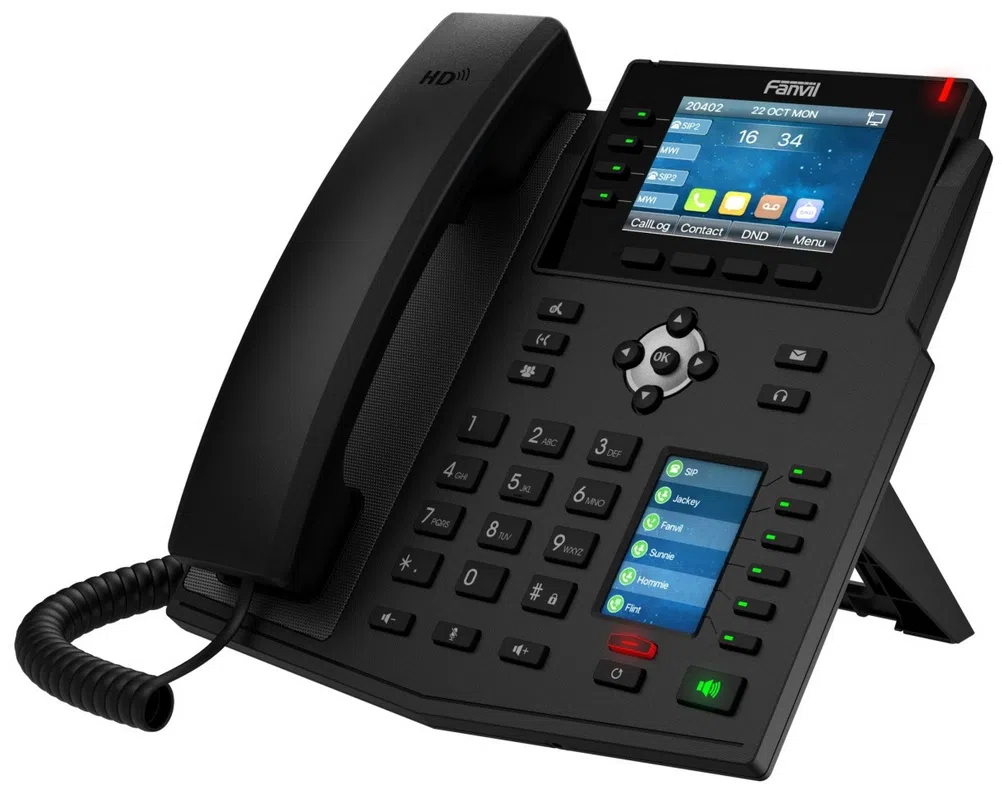 Fanvil X5U Black, High-end IP phone, Colour Display