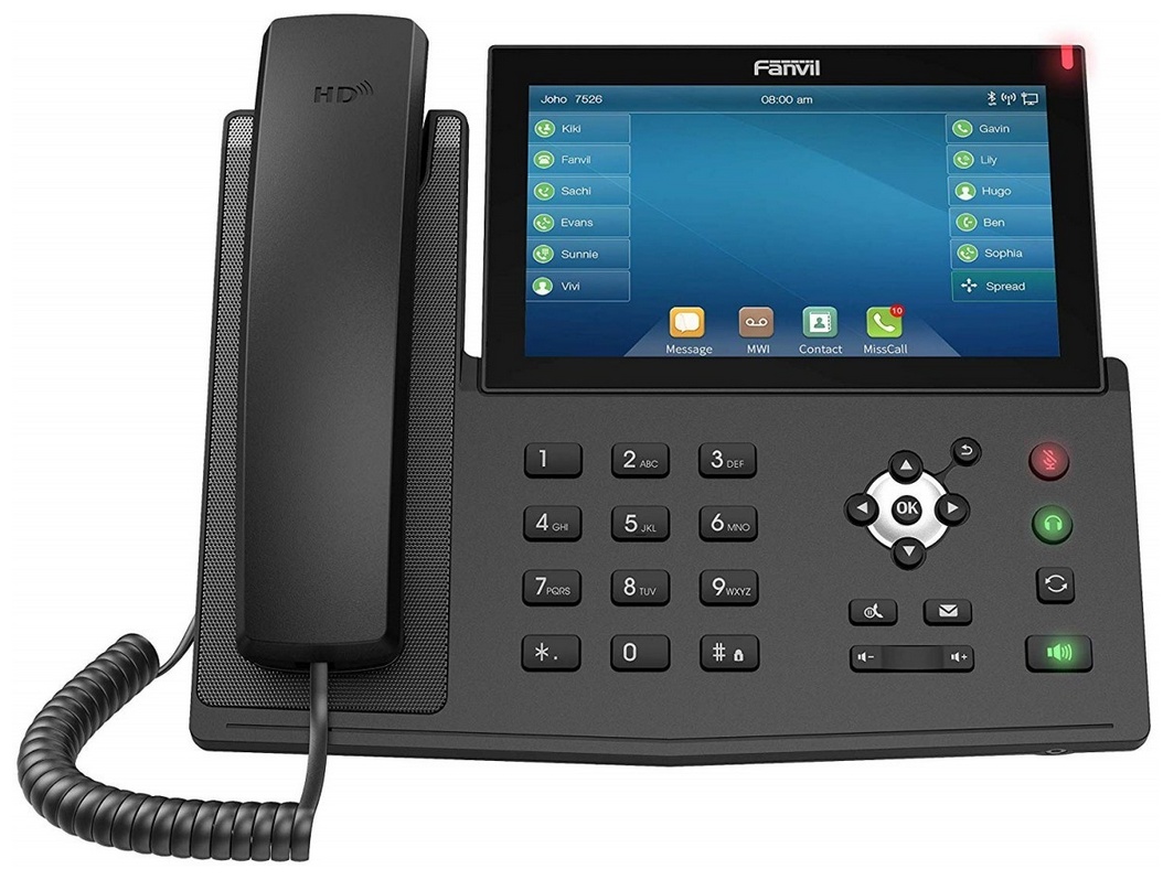 Fanvil X7 Black, Enterprise IP phone, Touch Screen, 7" Color Display