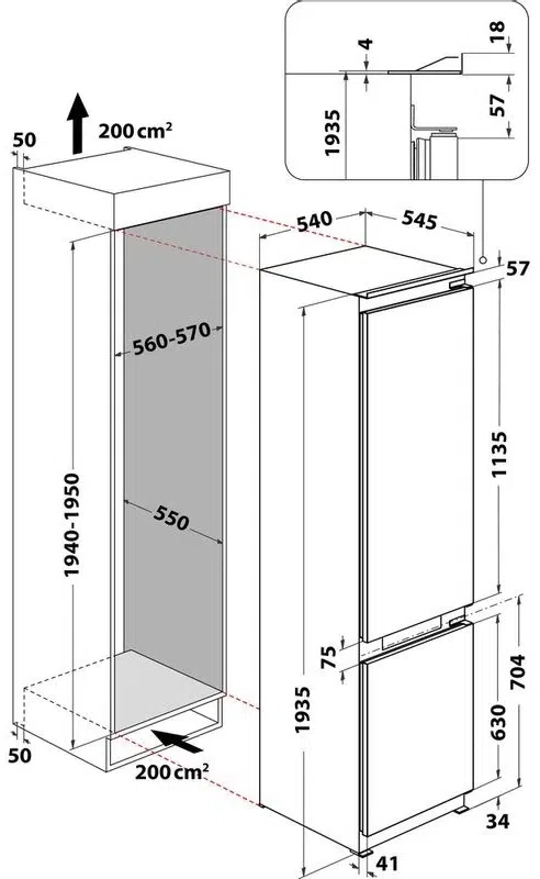 Встраиваемый холодильник Hotpoint-Ariston HAC20 T563